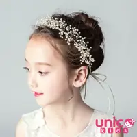 在飛比找PChome24h購物優惠-UNICO 兒童 手工製作表演拍照小花童最佳串珠花環頭飾/髮