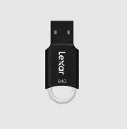 Lexar V40 64GB JumpDrive USB 2.0 Flash Drive Plug-and-Play Design Delivers for both PC and Mac Rigorously Tested LJDV40-64GAB