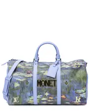 Louis Vuitton x Jeff Koons Limited Edition Lavender Masters Collection Monet Canvas Keepall Bandouliere (Authentic Pre-Loved)