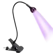 Qikam UV Nail Lamp,Clamp Gooseneck UV Light for Nails - Small USB Portable Manicure Dryer Nail Accessories for Home Salon, Fast and Even Curing