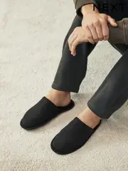 Black Mule Slippers (B55790) | $29