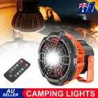 Camping Lights Portable LED Fan Light USB Rechargeable Lantern W / Hook Remote