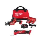 Milwaukee HACKZALL Reciprocating Saw Kit + Oscillating-Tool 18V Li-Ion Brushless