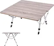 Trizari Flat Folding Outdoor Table- Lightweight Portable Camping Table with Adju