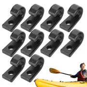 10PCS Nylon Bungee Lashing Shock Cord J Hooks Tie Down Hook for Kayak Canoe Boat