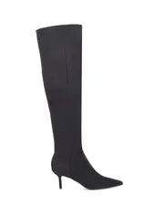 Yonas Long Boots - Black Stretch Microsuede
