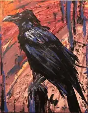 “Sorry, I Scratched Your Sky ”,Original Painting Canvas Book Art Page 8, 1 Of 1