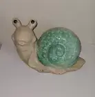 Snail Statue Garden Figurine Outdoor Decor Teal Shell 4.5" Yard Ornament Figure