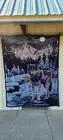 WOLF WOLVES TWO PLY QUEEN SIZE BLANKET BEDSPREAD