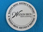 Beer Coaster ~ Watson Brothers Brewhouse (Queen City) ~ Blue Ash, OHIO ** CLOSED