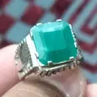 Emerald Ring Square Cut Emerald Ring Big Emerald Ring Earth Mine Emerald