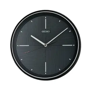 【SEIKO 精工】條紋 刻度 滑動式秒針 靜音掛鐘時鐘 QXA816K(SEIKO、掛鐘、日本原廠機芯、滑動式秒針 SK048)