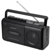 Portable Boombox Cassette Player,AM/FM Radio, Tape Player Recorder•Battery/AC•BL