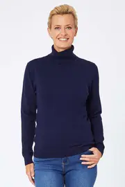 Turtle Neck Jumper--WHI-D333