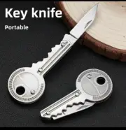 Mini All TITANIUM Pocket Folding Blade Knife Outdoor Camping EDC Keychain Tool