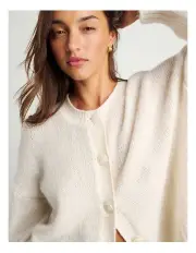 [JAG] Lily Fluffy Knit Cardigan in Frost