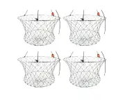 4x Fishteck Net Crab 60cm All Mesh 4.3C Camping Outdoor Accessories/Equipment