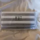 Kut from the Kloth Slim Striped Tri-fold Wallet Black Vegan Leather FabFitFun