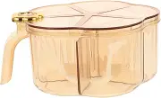 Seasoning Jars with Compartments Spice Storage Box with Transparent Lid Organized Seasoning Container for Kitchen Protects Spices From Humidity and Debris