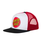 Santa Cruz Skateboards "Classic Dot" Snapback Trucker Hat (Red/White/Black) Cap