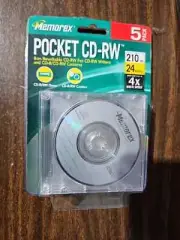 MEMOREX Pocket CD-RW 210MB 24 MIN 4X Multi Speed 5 Pack - NIP 41c