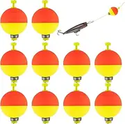 Fishing Floats and Bobbers,10 Pack Foam Weighted Bobbers - EVA Foam Tackle Accessories, Oval Shape Angler Supplies for Freshwater Panfish Bass Trout