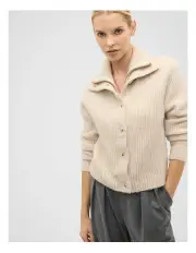 [Seed Heritage] Button Down Knit Cardigan in Oat Marle