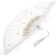 BESTOYARD Plume Cheongsam Performance Handheld Fan Unique Chinese Style Dancing Fan