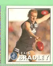1996 AFL SELECT STICKER #35 CRAIG BRADLEY, CARLTON BLUES