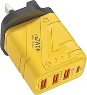 USB Wall Charger - USB Wall Plug Fast Charging,Type C Fast Charging Block | Portable Multiport USB Charger Adapter, USB Type C Phone Charger Fast Charge Block 40W for Smartphones Smart Watches