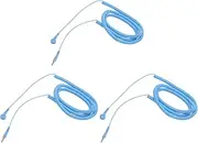 uxcell ESD Grounding Cable Cord 1000cm/394 Inch Long,Anti-Static Ground Wire Cable Lantern Tip + Buckle for Eliminate Conductor Electrostatic,Pack of 3(Blue)
