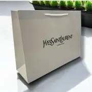 New YSL Yves Saint Laurent White Med Shopping Gift Bag 17” x 12.125” x 5”