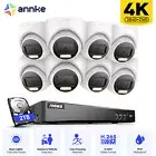 ANNKE 4K 8CH 16CH CCTV Security Camera System Spotlight Person Vehicle Detection