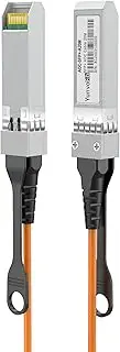 YunvoFib 10G SFP+ to SFP+ Active Optical Fiber Cable Direct Attach Copper with Multi-Mode Fiber Cable for Cisco,MikroTik,Ubiquiti...Etc Switch(AOC 20Meters)