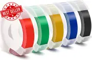 Embossing Label Tape Compatible with Dymo Label Maker,3/8 Inch 3D Plastic Labels