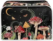 [Annejudy] Forest Butterfly Mushroom Toaster Covers 4 Slice Wide Slot Fingerprint Protection Kitchen Small Appliances Toaster