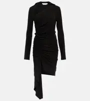 [Off-White] Off-White Asymmetric crêpe minidress AU 8 black