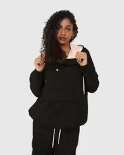 [Belle & Bloom] Best Of Me Panelled Hoodie - Black