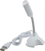 TopHomer Computer Microphone, USB Plug & Play Studio Microphone PC Mic for Laptop PS4 Podcast, Conference, Gaming, Streaming (White)