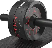 Ab Roller Wheel with Knee Mat Set for Abdominal Exercise Abs Workout Equipment for Core Strength Training for Fitness in Gym Home