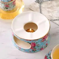 在飛比找ETMall東森購物網優惠-加熱底座蠟燭套裝陶瓷保溫花茶壺