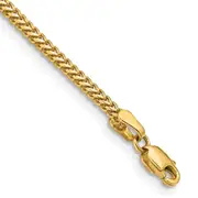 14K Yellow Gold 7 inch 1.5mm Franco with Lobster Clasp Bracelet