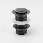 Gun Metal 32mm Push Pop Up Waste No Overflow Brass Basin Vanity Drain WaterMark