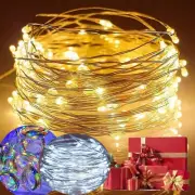 10M LED String Light Battery Powered Copper Wire Fairy Lights Xmas Wedding Party
