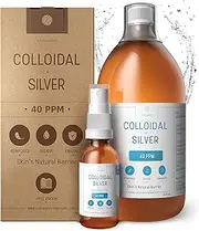 Highest Purity Colloidal Silver 34 fl oz ● 40 PPM ● Free Spray to Fill ● Superior Concentration, Smaller Particles, Better Results