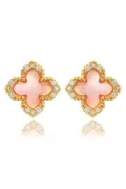 SYDNEY SOIRÉE FAIRWATER MOTHER OF PEARL STUD EARRINGS GOLD