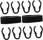 BESTonZON 10pcs Durable Microphone Cable Clips Flexible Mic Stand Organizers for Home Ktv and Events Cable Management for Mic Accessories