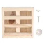 Wooden Fixed Rabbit Fodder Feeder Grass Manger Rack Stand Food Bowl Pet Supp NY9