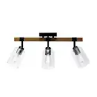 Globe Electric Track Lighting Kits 3-Light Faux Wood Fixed Track Lighting Kit