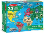 Melissa & Doug World Map Jumbo Jigsaw Floor Puzzle (33 pcs, 2 x 3 feet) Ages 6+